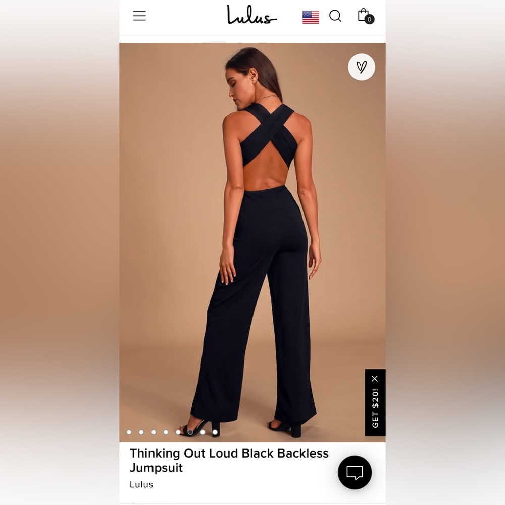 Lulus Thinking Out Loud Backless Jumpsuit, Black, Size XS - Picture 4 of 13